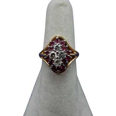 14 karat Estate Ruby and Diamond Ring - image 1