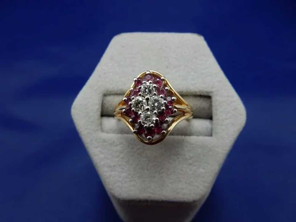 14 karat Estate Ruby and Diamond Ring - image 3