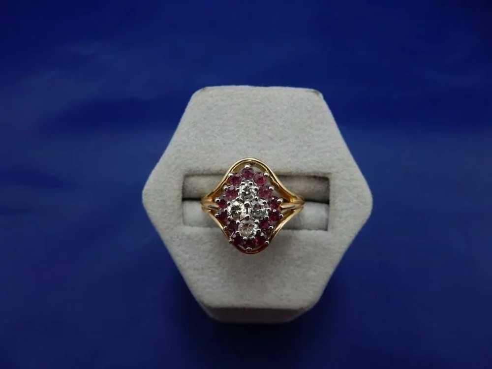 14 karat Estate Ruby and Diamond Ring - image 5