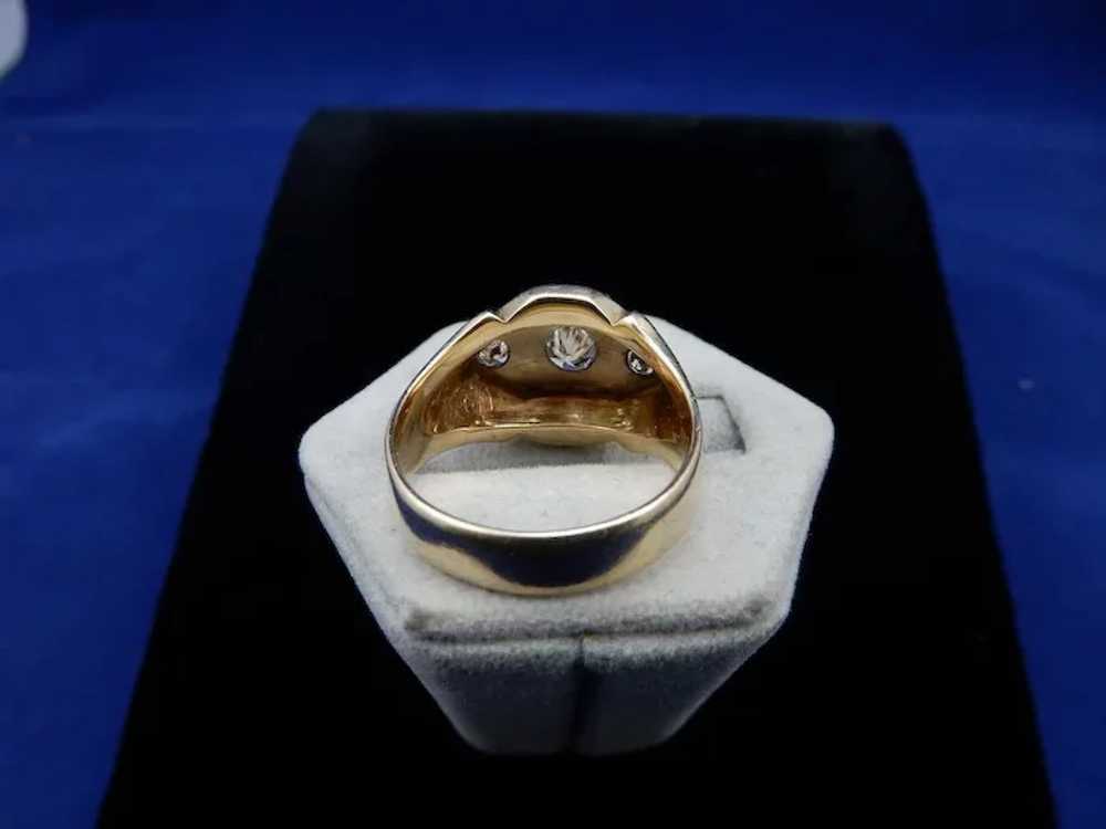 14 Karat Vintage Dec o Men's Diamond Ring - image 6