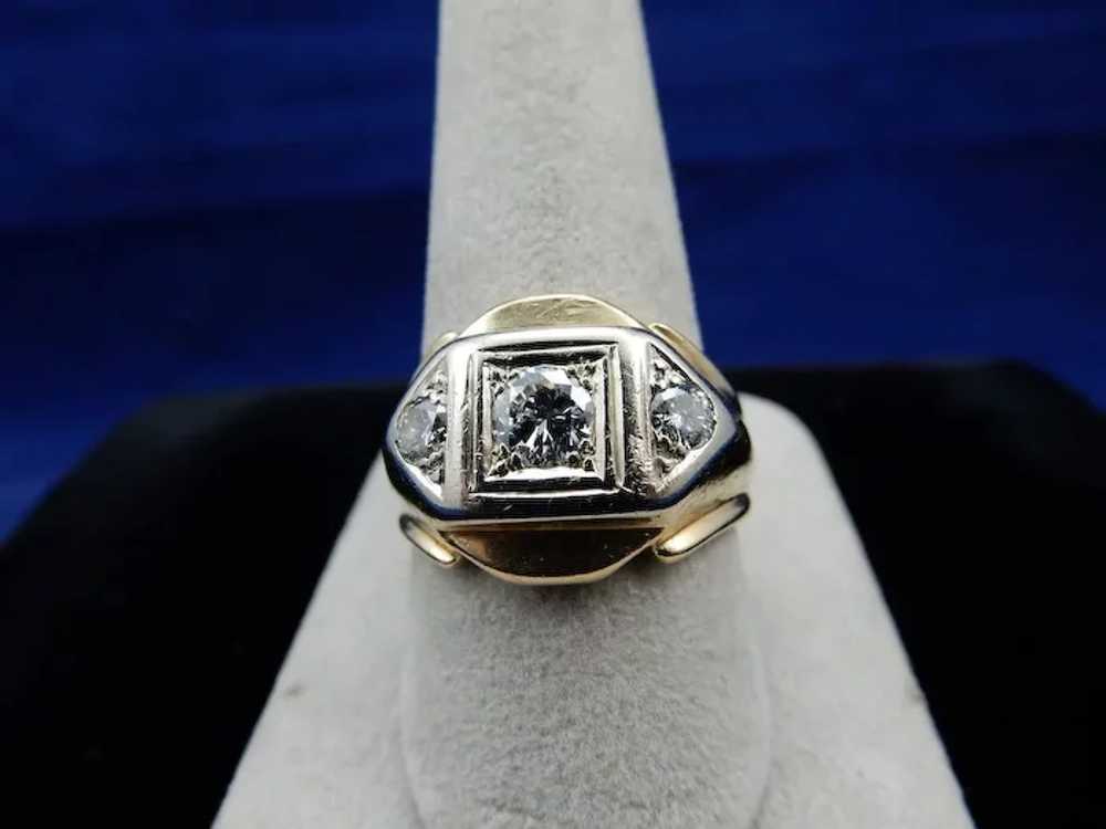 14 Karat Vintage Dec o Men's Diamond Ring - image 8