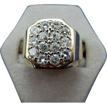 14 Karat Mens Diamond Ring - image 1