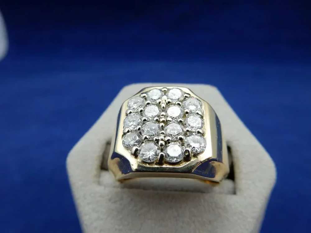 14 Karat Mens Diamond Ring - image 2