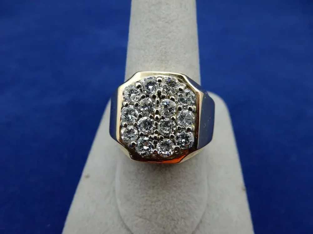14 Karat Mens Diamond Ring - image 3