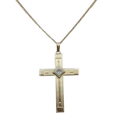 Estate 14 Karat Diamond Cross