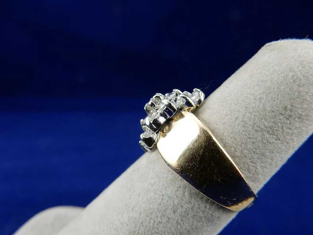 14 k Yellow Gold Diamond Ring - image 8