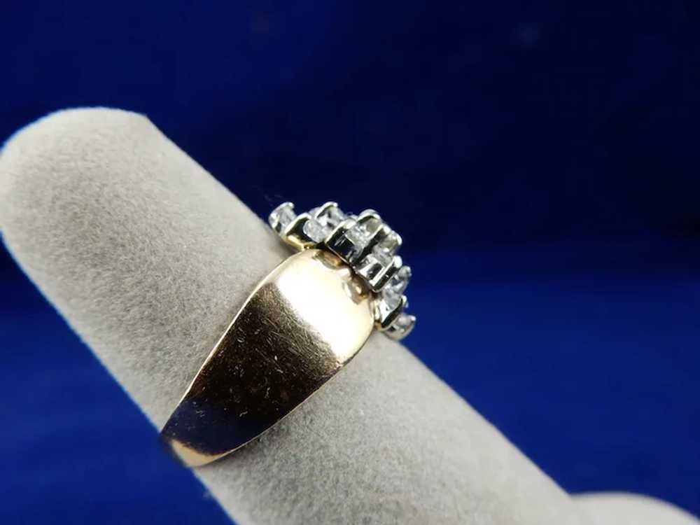 14 k Yellow Gold Diamond Ring - image 9