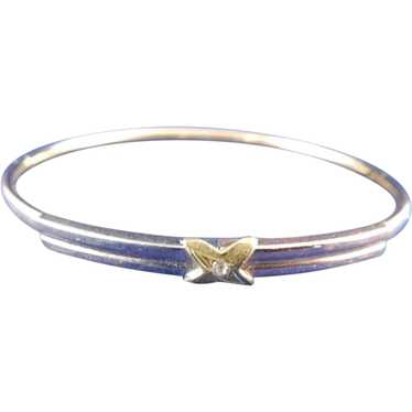 14 Karat Tri-Colored Gold Bangle Bracelet