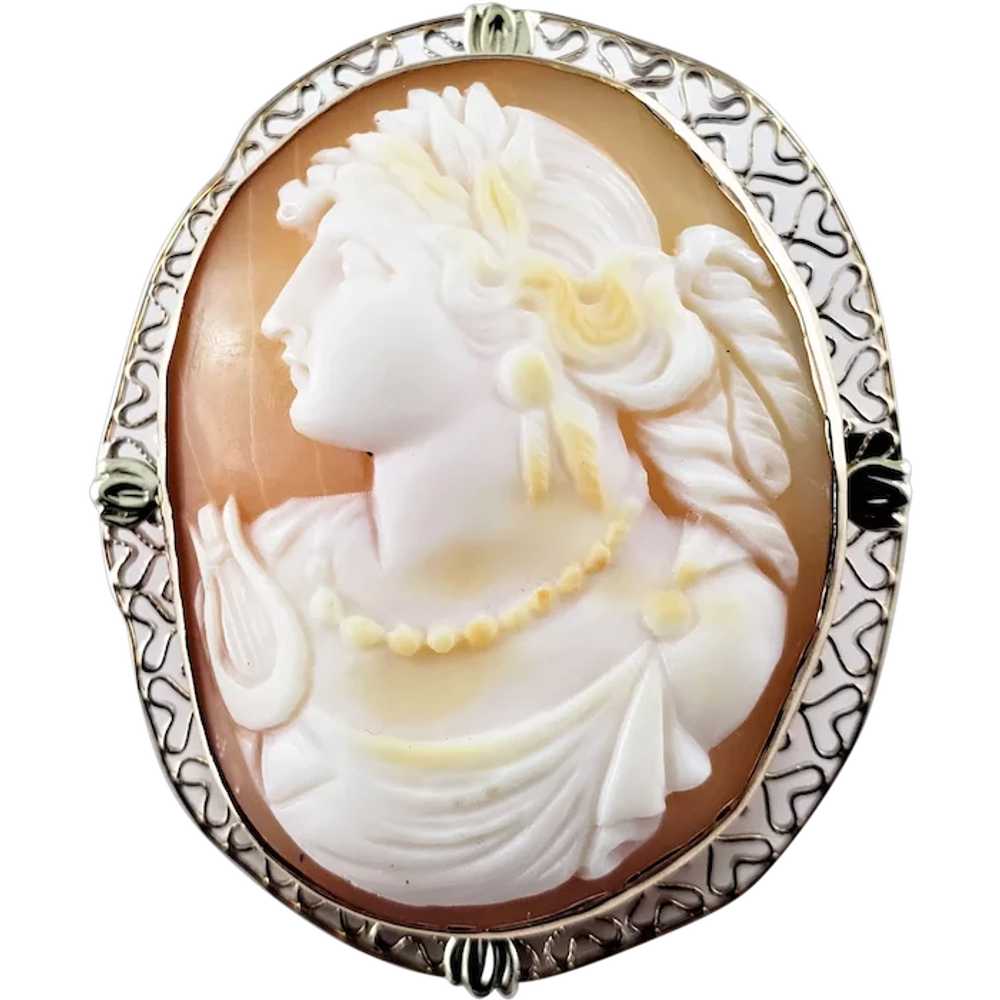 Vintage 14 Karat Rose Gold Cameo Brooch/Pendant - image 1