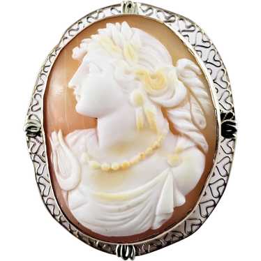 Vintage 14 Karat Rose Gold Cameo Brooch/Pendant - image 1