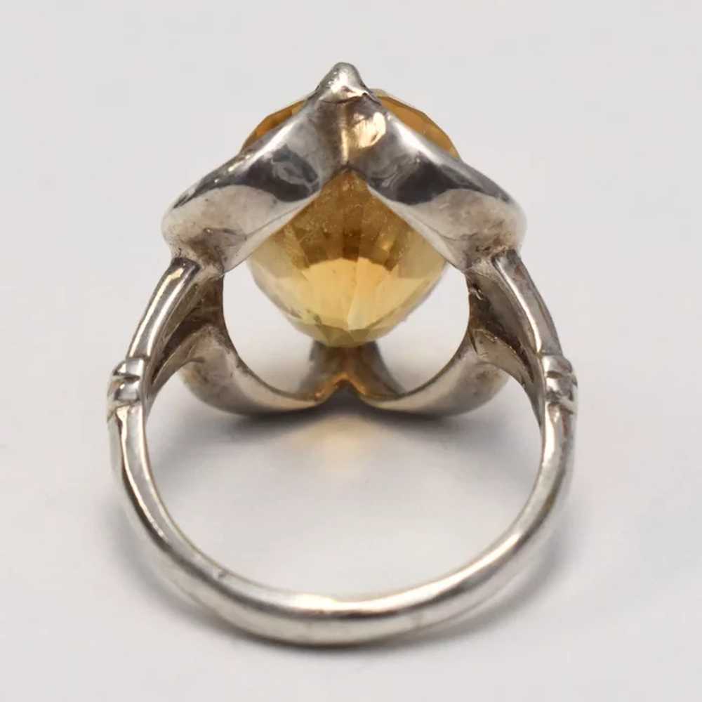 Gold Filled w/ Prong Set Oval Cut Citrine Ring - … - image 5