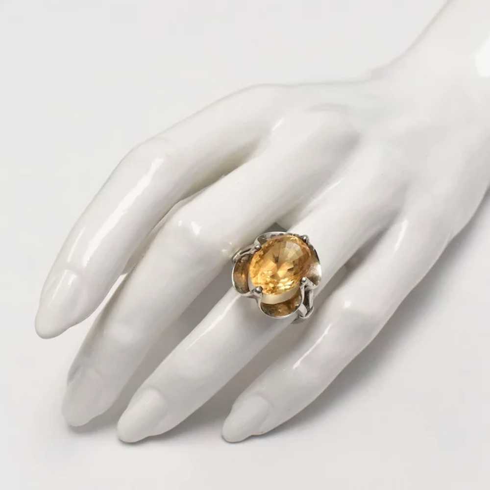 Gold Filled w/ Prong Set Oval Cut Citrine Ring - … - image 6