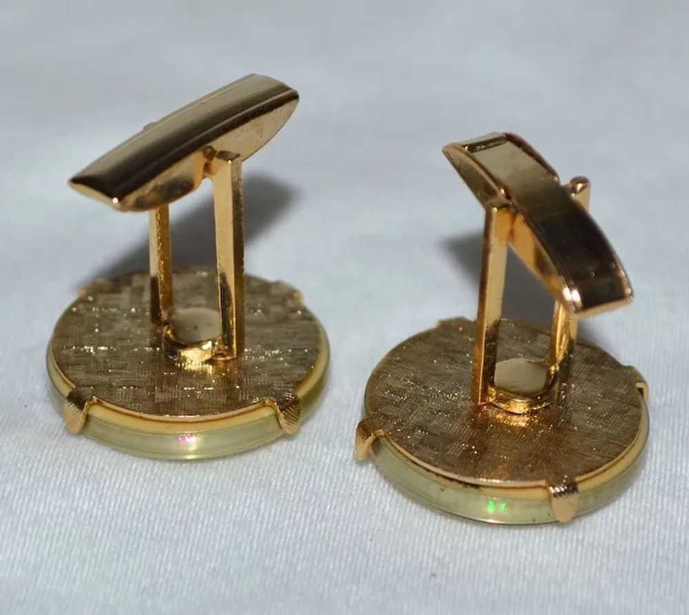 1960s Diffraction Jewel Cuff Links & Tie Tac Set … - image 7