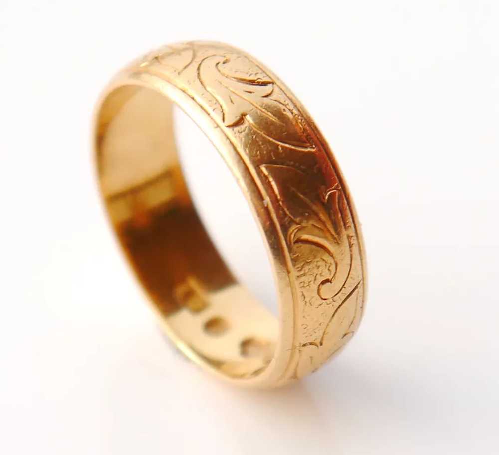 1902 Antique European Ring solid 20K Gold Ø 6.75 … - image 4