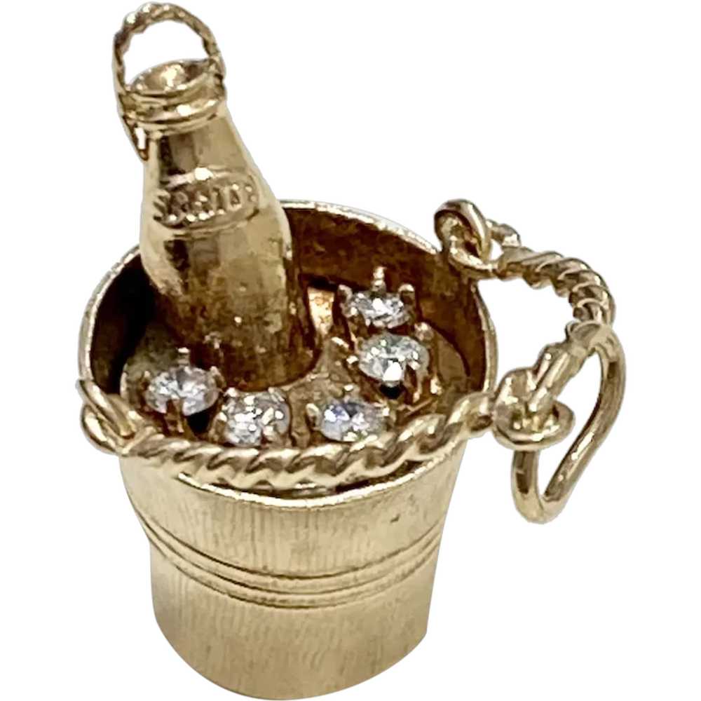 Moving Champagne in Ice Bucket Vintage Charm Diam… - image 1