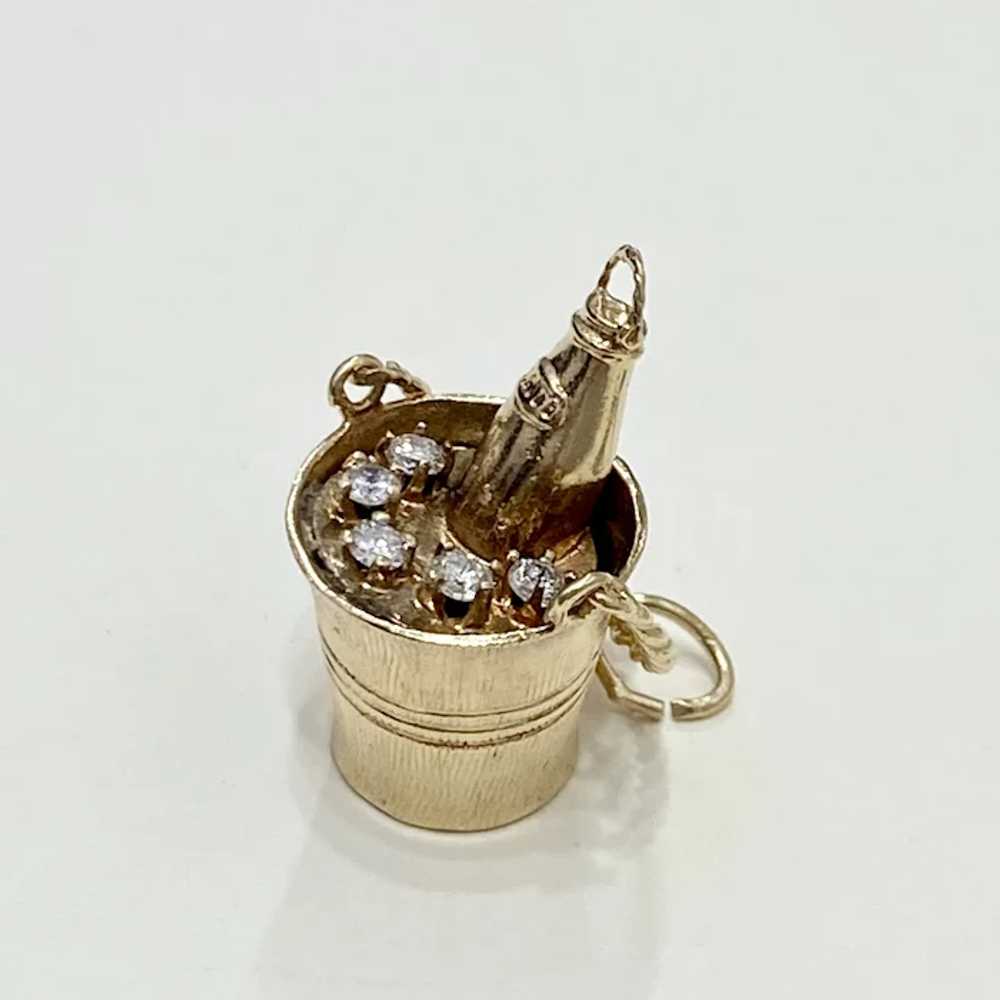 Moving Champagne in Ice Bucket Vintage Charm Diam… - image 3