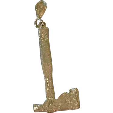 Tomahawk Handcrafted Vintage Charm 14K Gold Three… - image 1