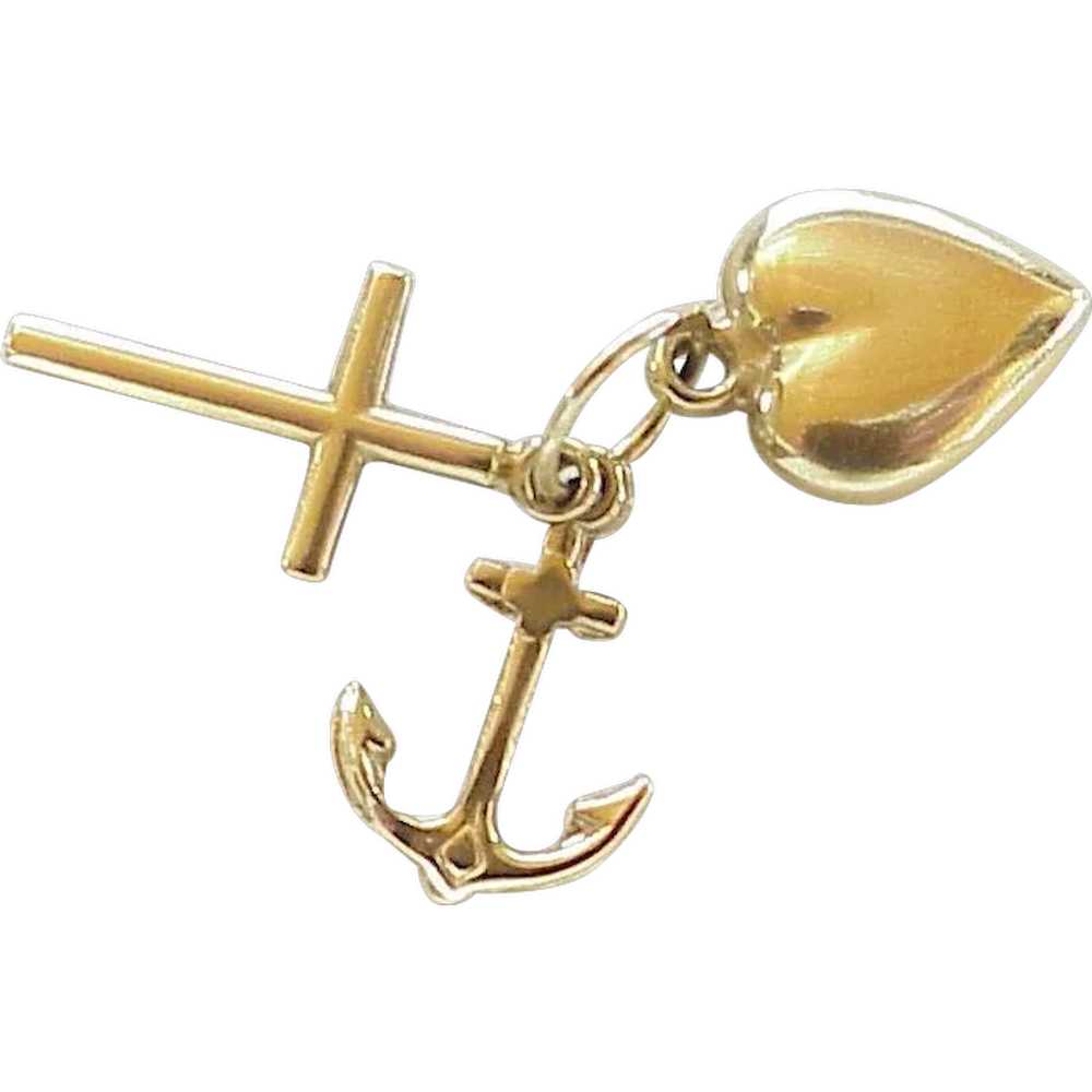 Faith Hope & Charity Charms Cross, Heart & Anchor… - image 1