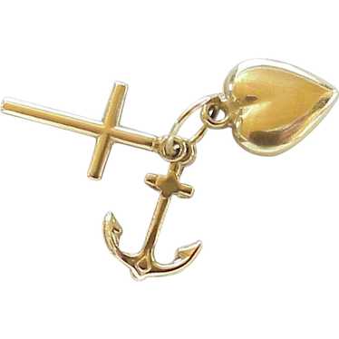 Faith Hope & Charity Charms Cross, Heart & Anchor… - image 1