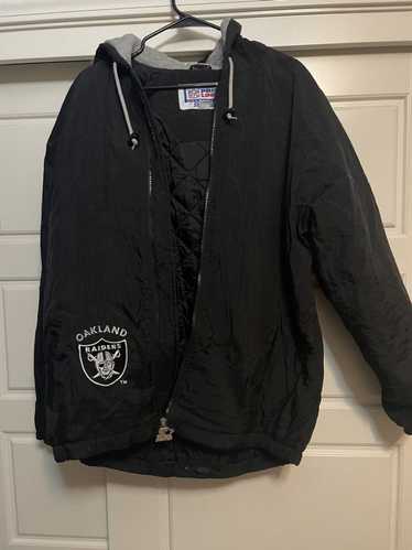 90s Oakland Raiders Starter Grey Jacket Large • 5starvintage.com