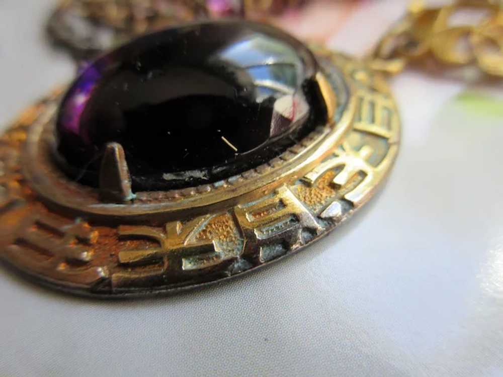 Vintage Purple Crystal 1930s Necklace - image 2