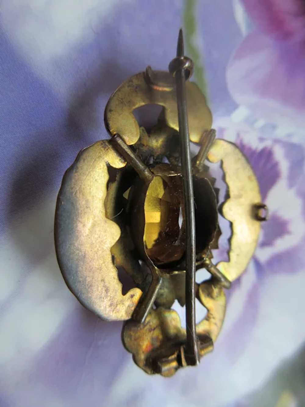 Victorian Antique Gold Fill Brooch - image 5