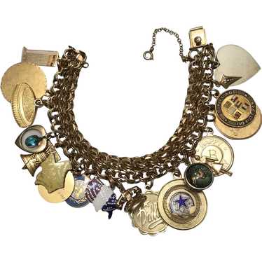 Gold Filled Charm Bracelet 19 Charms - 75 grams - image 1
