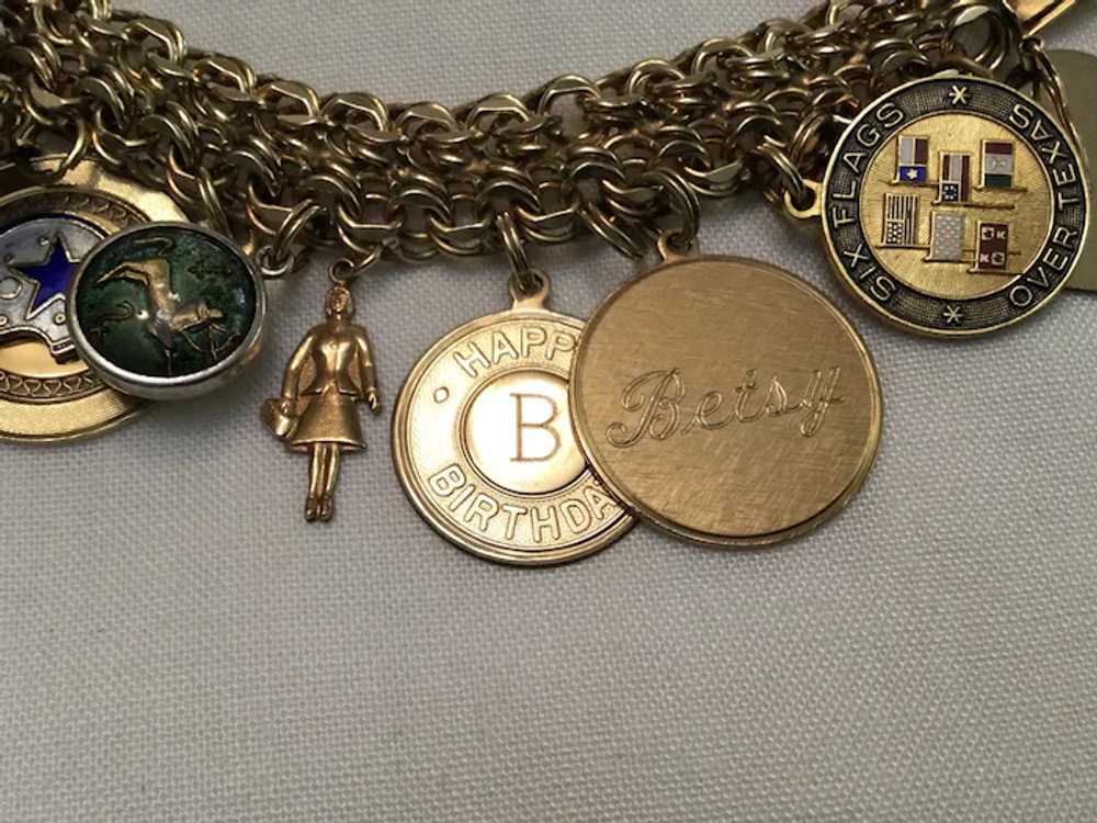 Gold Filled Charm Bracelet 19 Charms - 75 grams - image 4