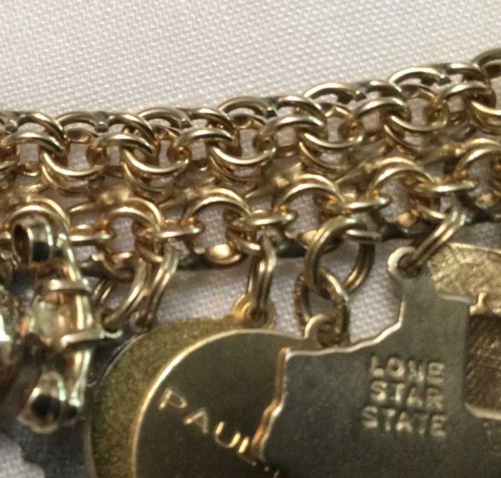 Gold Filled Charm Bracelet 19 Charms - 75 grams - image 7