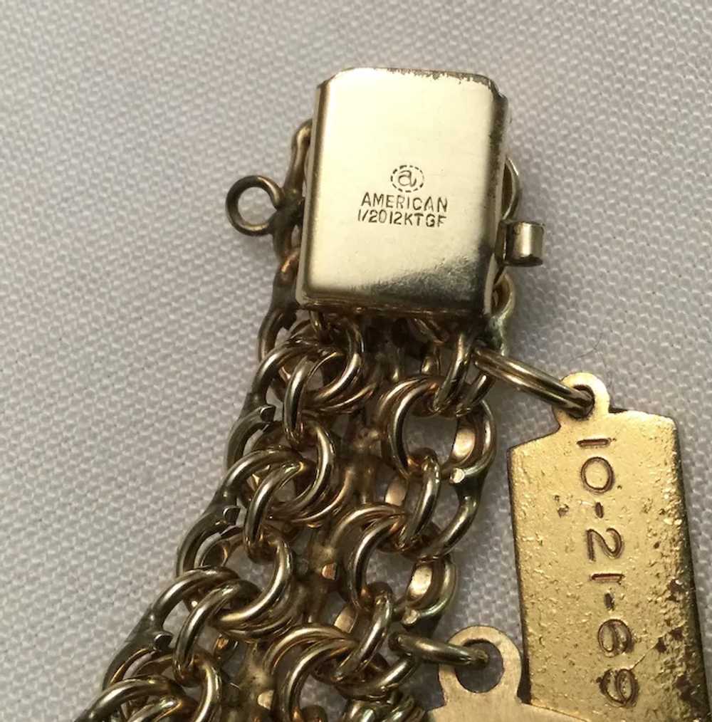 Gold Filled Charm Bracelet 19 Charms - 75 grams - image 8