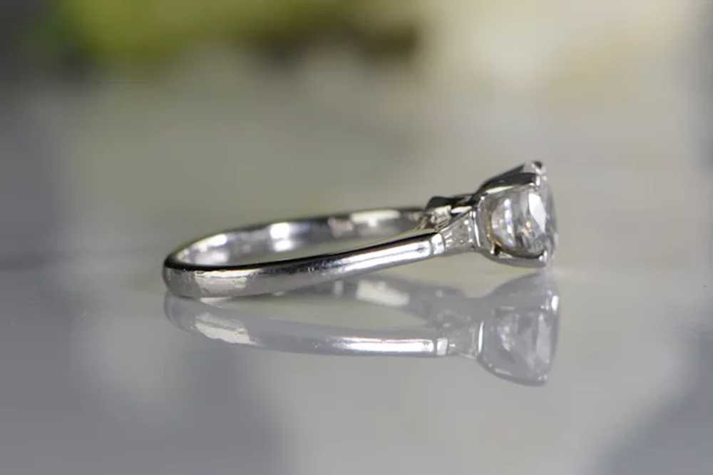 1.34 Ct Diamond Art Deco Solitaire Platinum Engag… - image 6