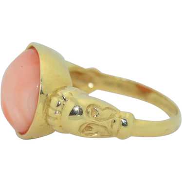 Italian Roman Warrior & Coral 10K Ring