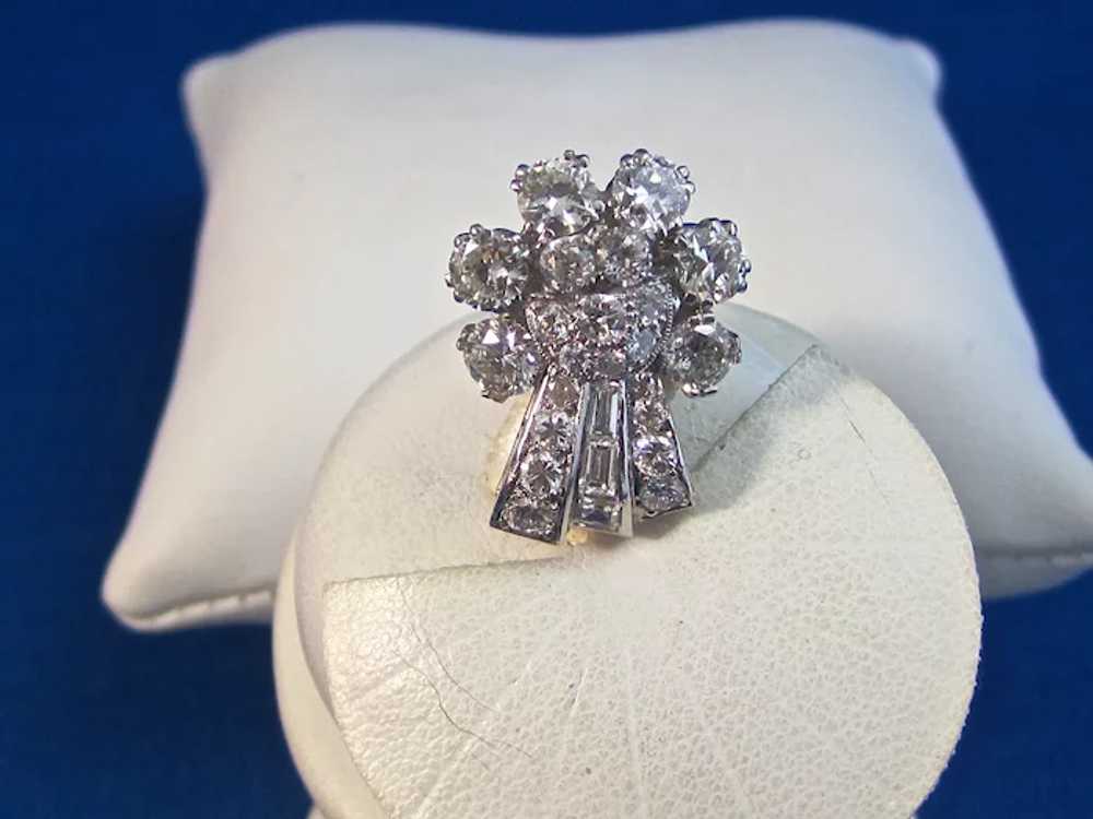 Antique Art Deco 5.02 Carat Diamond Earrings Plat… - image 4