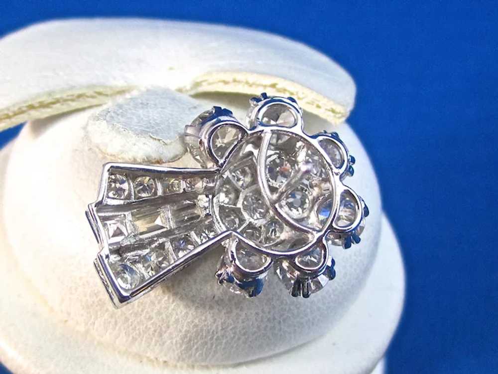 Antique Art Deco 5.02 Carat Diamond Earrings Plat… - image 6