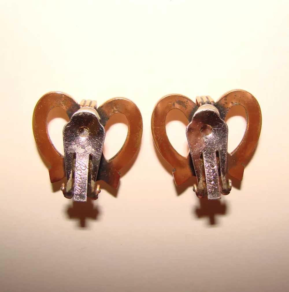 Fabulous RENOIR Vintage Clip Earrings - Modernist… - image 2