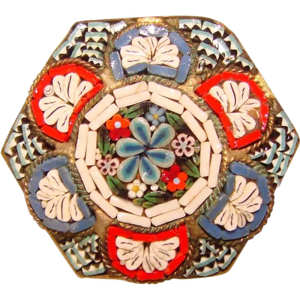 Gorgeous ITALY Vintage Micro Mosaic Glass Tiles B… - image 1