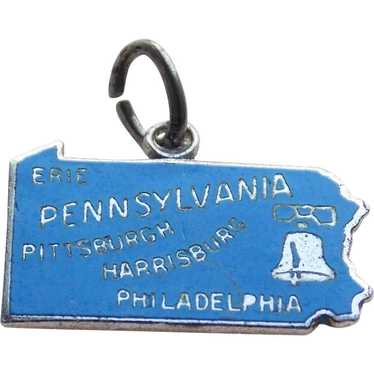 Sterling & Enamel Pennsylvania Vintage Charm - image 1