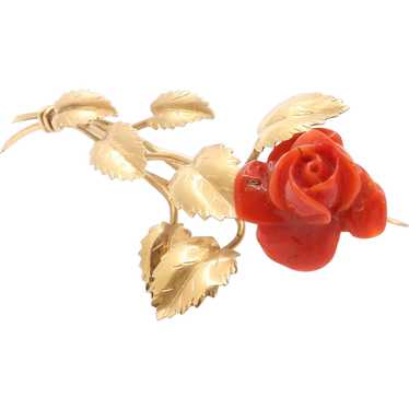 A Beautiful Vintage Rose Designed 18K Yellow Gold… - image 1