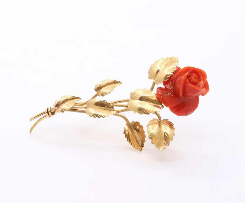 A Beautiful Vintage Rose Designed 18K Yellow Gold… - image 2