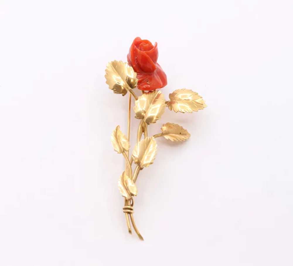 A Beautiful Vintage Rose Designed 18K Yellow Gold… - image 3
