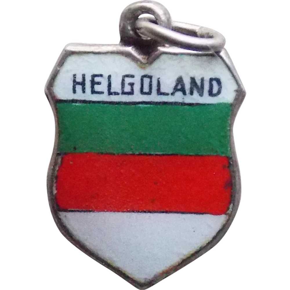 800 Silver & Enamel Helgoland Vintage Estate Char… - image 1