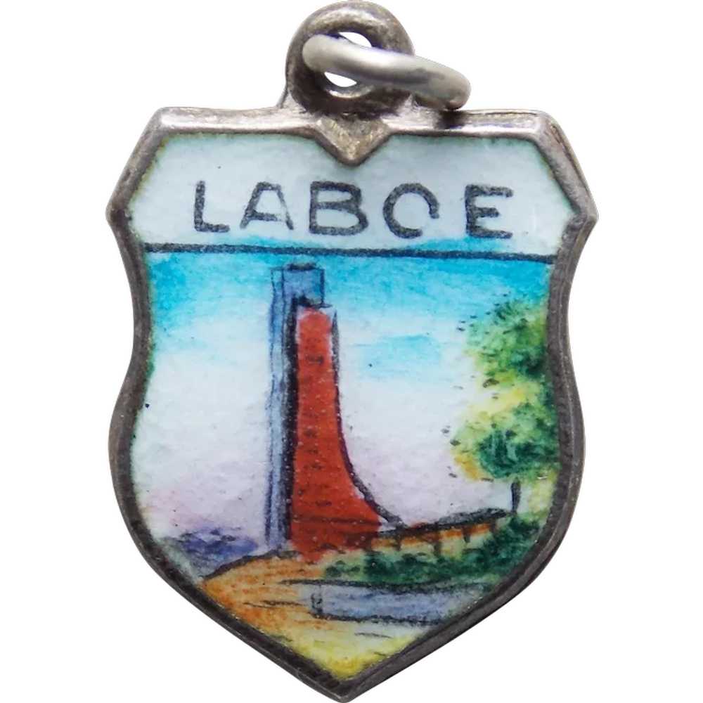 800 Silver & Enamel Laboe Vintage Charm - Souveni… - image 1