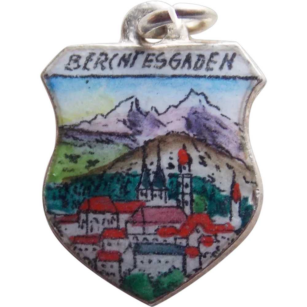 Vintage 920 Silver & Enamel Berchtesgaden Charm -… - image 1