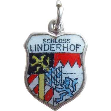 Schloss Linderhof 800 Silver & Enamel Vintage Cha… - image 1