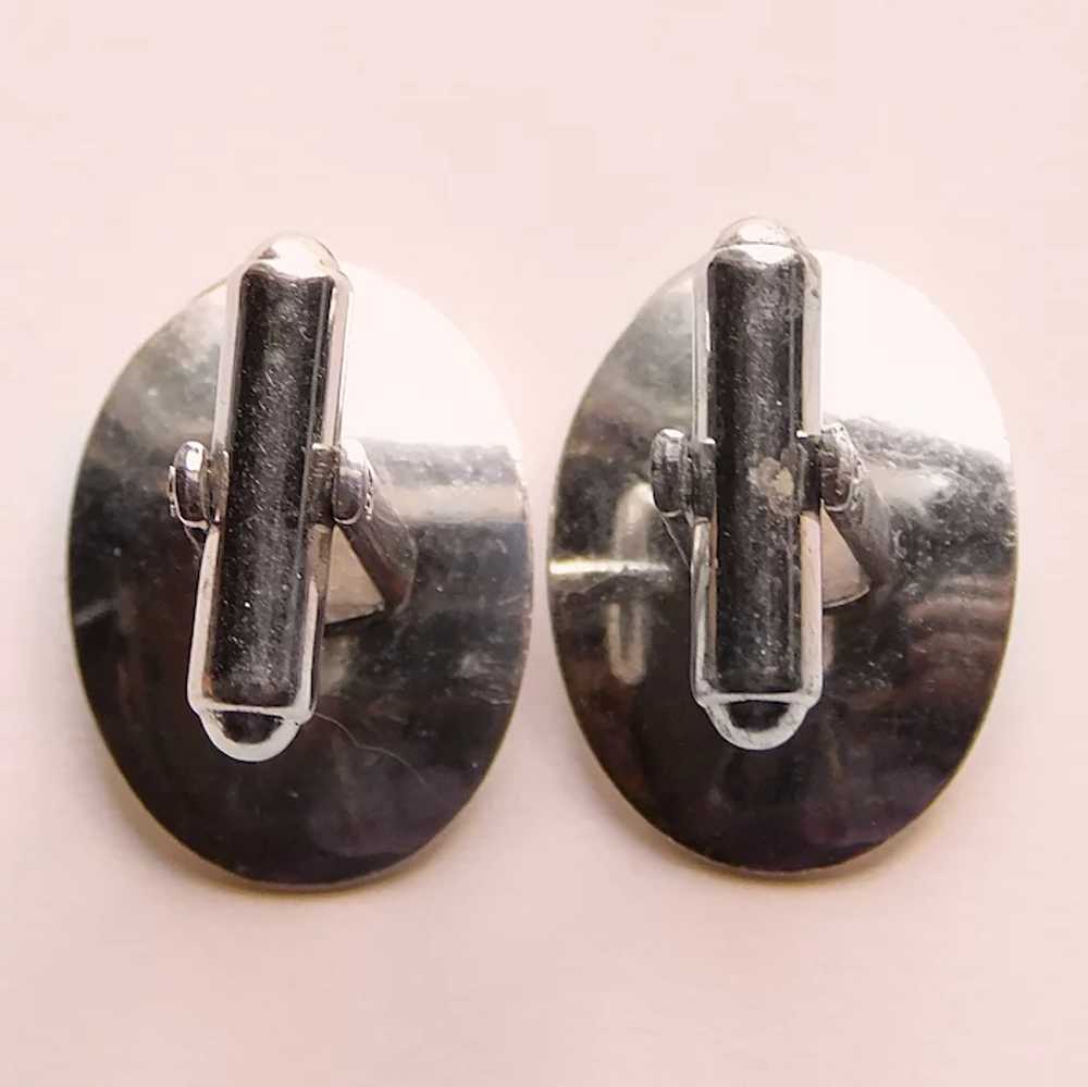 Gorgeous STERLING Mid-Century Hickok Cufflinks - … - image 2