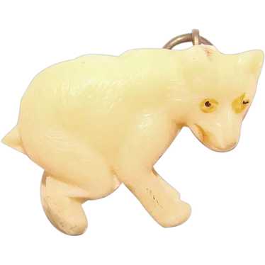 Awesome Vintage BABY BEAR Celluloid Charm