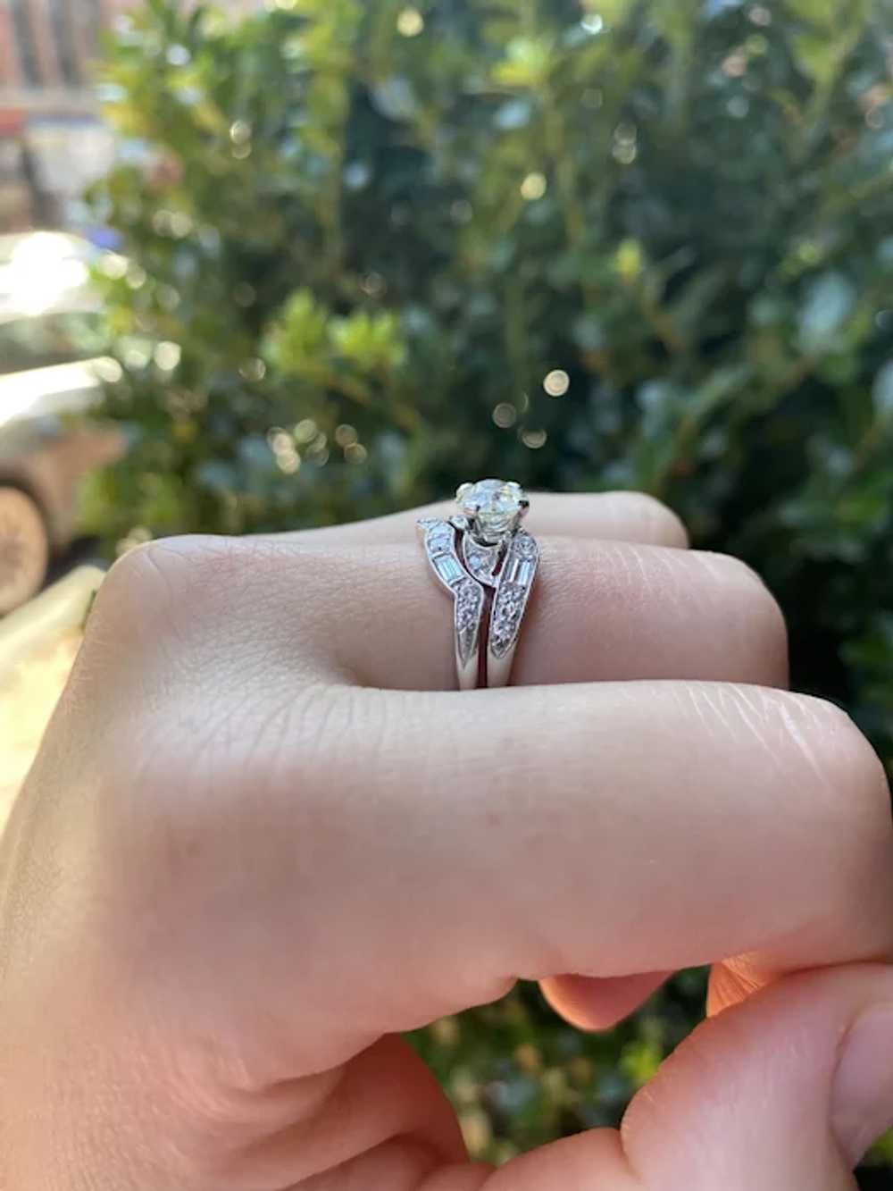 Platinum Diamond Engagement Ring - image 6