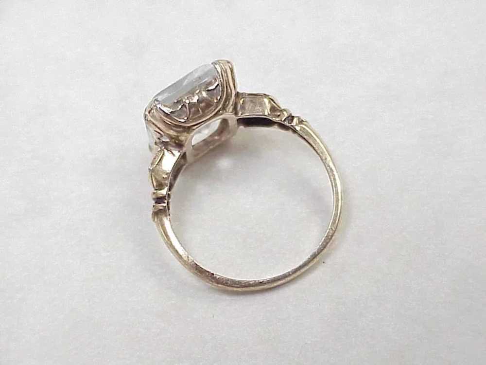 Vintage Faux Diamond Ring Diamond Accent 14k Whit… - image 5