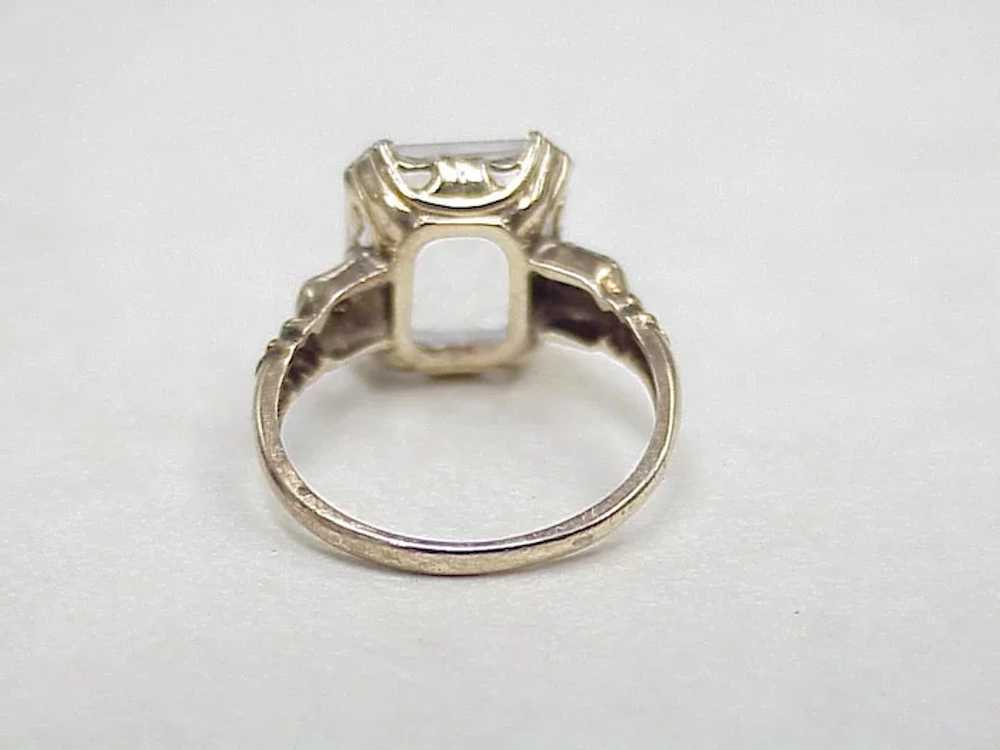 Vintage Faux Diamond Ring Diamond Accent 14k Whit… - image 6