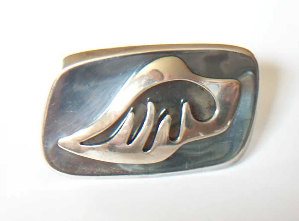 ALFREDO VILLASANA - Modernist Sterling Silver Bro… - image 3